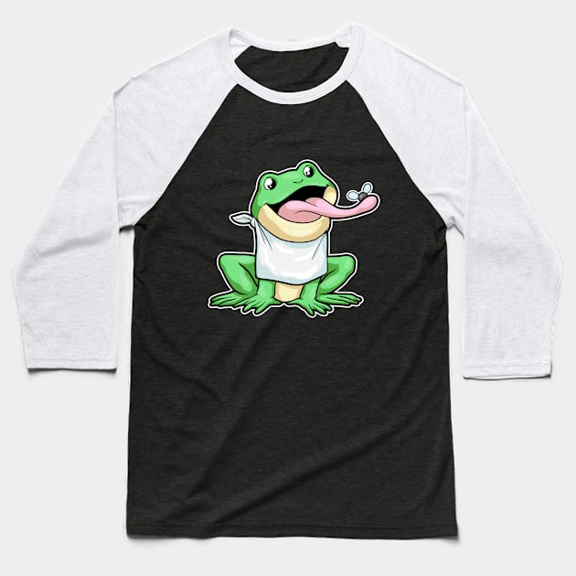 Frog with Tongue out Baseball T-Shirt by Markus Schnabel